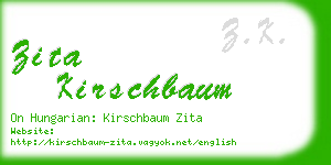 zita kirschbaum business card